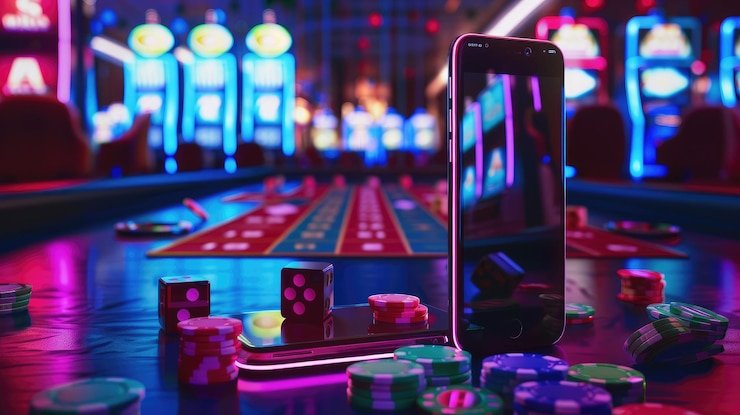 Antarmuka permainan Street Racing Game menampilkan lima gulungan dengan simbol mobil, aksesori, dan pembayaran